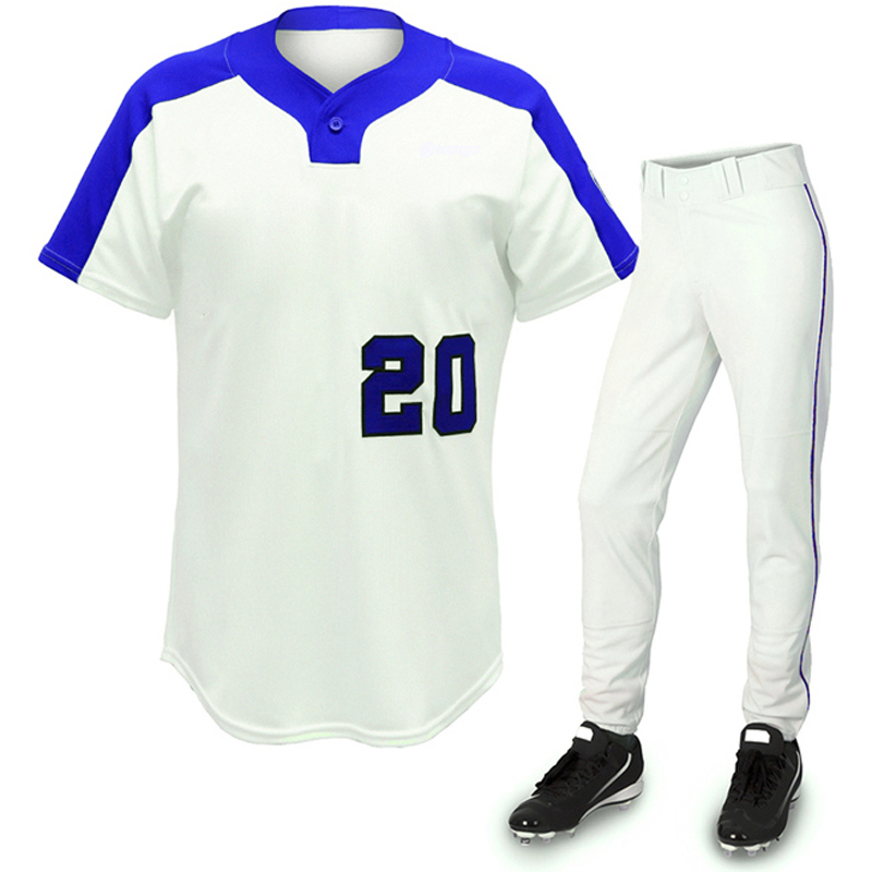 White Unisex Baseball Uniform